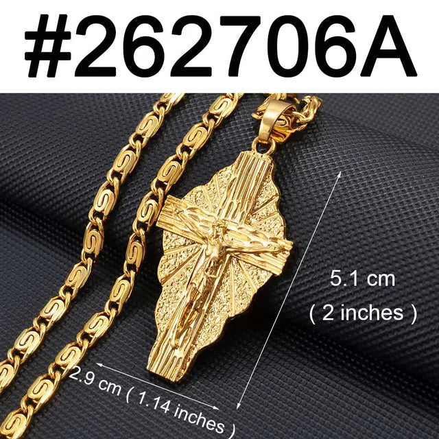 Cross Pendant Chain Necklaces Men/Women